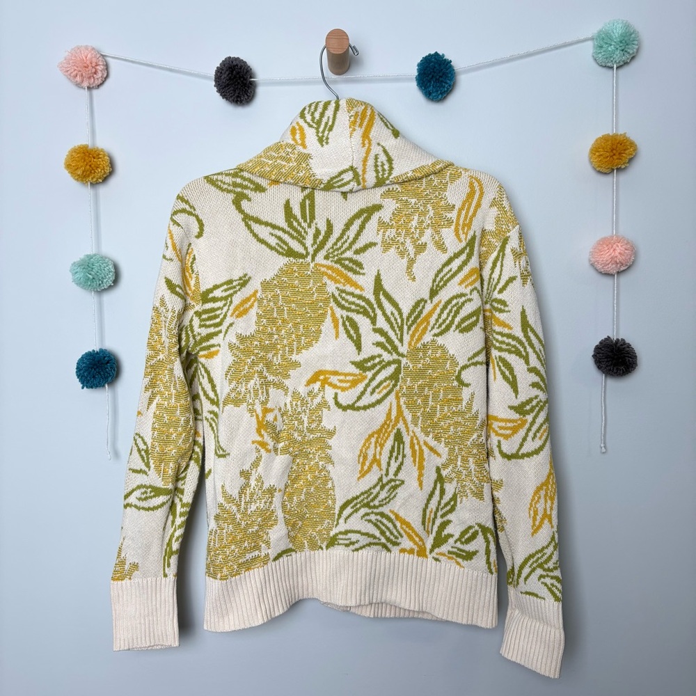 Anthropologie Maeve Pineapple Cream Cardigan - Picture 9 of 9